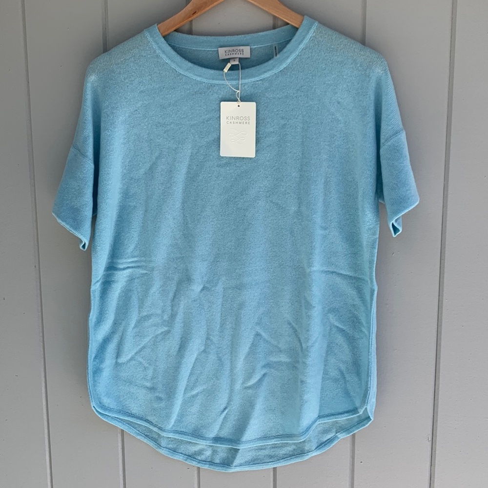 Brand new Kinross Round Hem Cashmere TOP